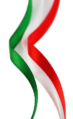 parlak Ipek kurdele beyaz izole