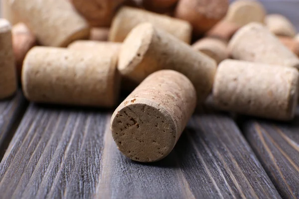 Wine corks on wooden background — Stock Photo, Image