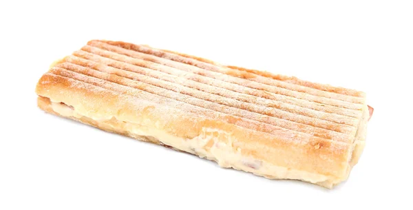 Gustoso panino isolato su bianco — Foto Stock