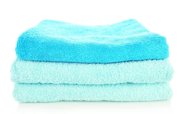 Stack of towels isolated on white — Stock Photo, Image