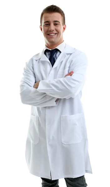 Erkek beyaz izole doktor — Stok fotoğraf
