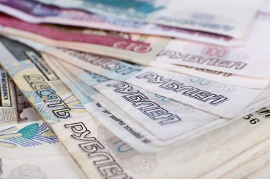 Rus ruble, closeup yığını