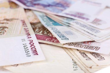 Rus ruble, closeup yığını