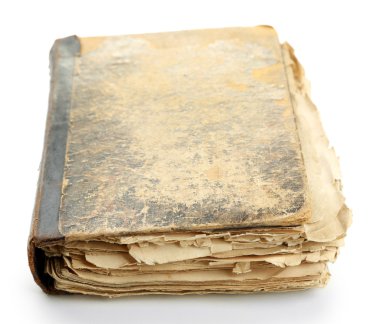 eski kitaplar, üzerinde beyaz izole