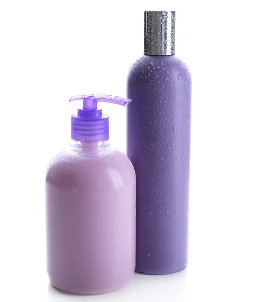 Kosmetiska flaskor isolerade på vitt — Stockfoto