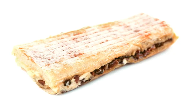 Gustoso panino isolato su bianco — Foto Stock