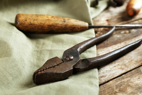 Craft tools op tabel close-up — Stockfoto