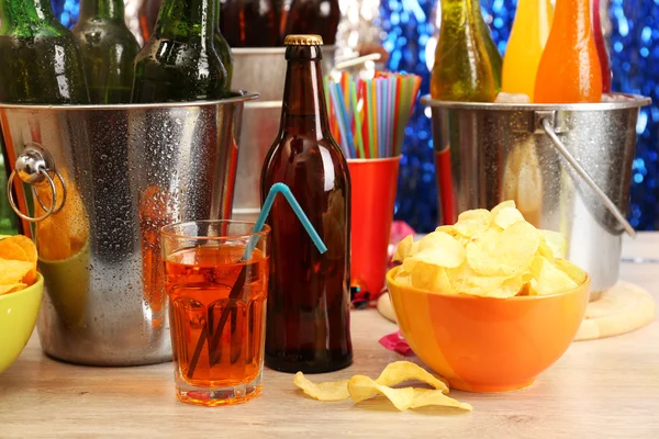 파티 음료 준비 테이블 — 스톡 사진