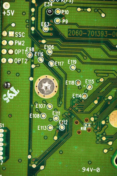 Computer motherboard closeup — Stock Photo, Image