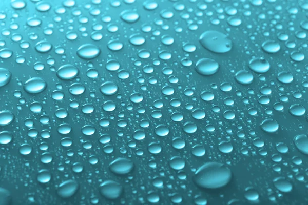 Gotas de agua sobre vidrio sobre fondo claro — Foto de Stock