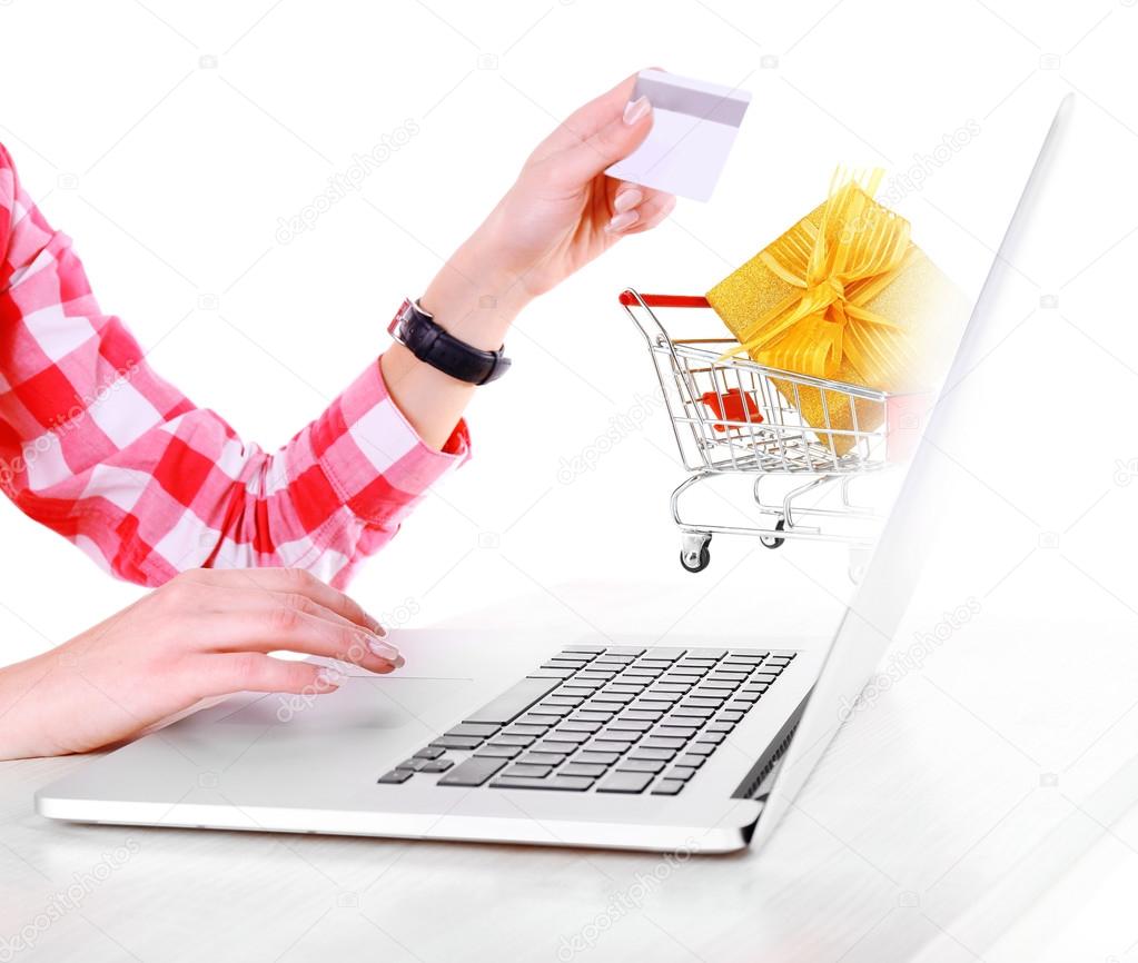 Online shopping concept