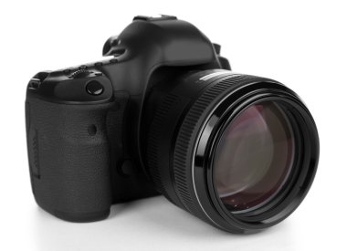 dijital fotoğraf makinesi üzerinde beyaz izole