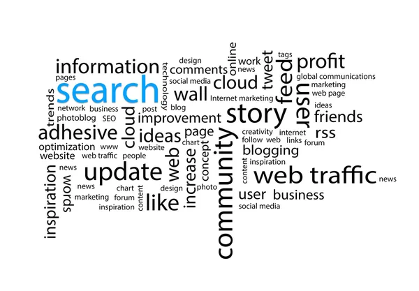 Word cloud. Search concept — Stock Photo, Image