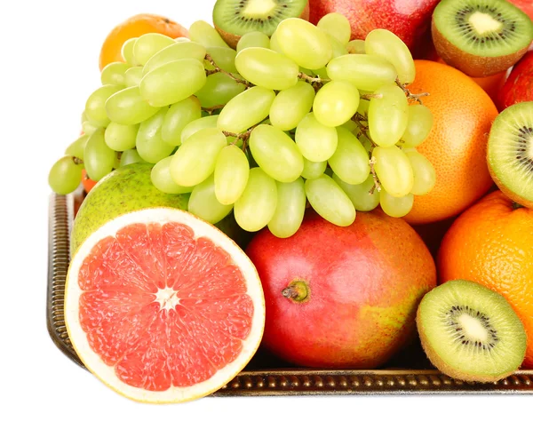 Elszigetelt fehér gyümölcsök széles választékát — Stock Fotó
