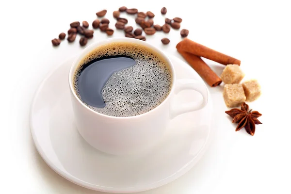Kopp kaffe isolerad på vitt — Stockfoto