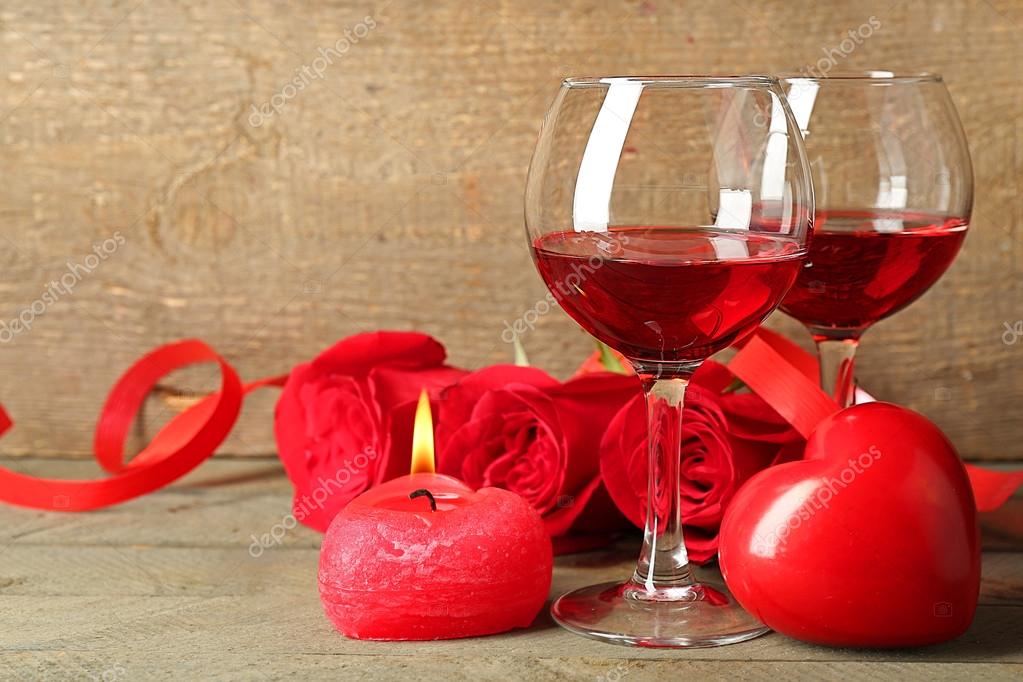 decorative red wine glasses