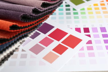 Renkli doku paleti kırıntıları yakından