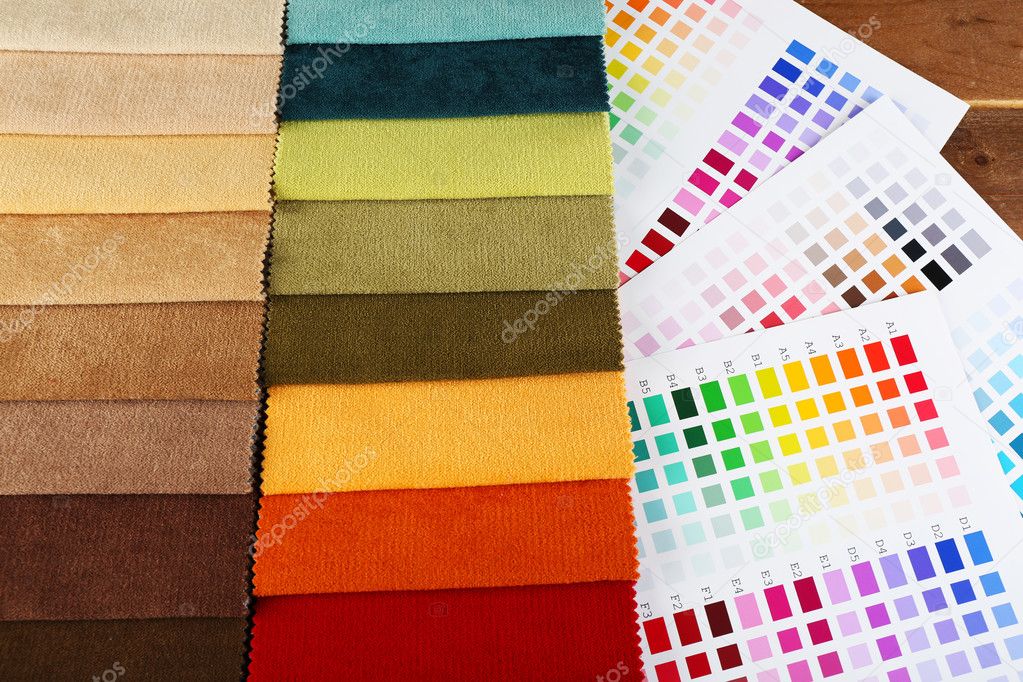 Scraps of colored tissue with palette close up