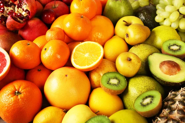 다양 한 이국적인 과일 클로즈업 — 스톡 사진