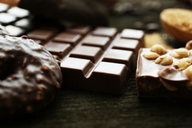 Çikolata fındık, closeup ile kümesi