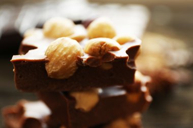 Çikolata fındık, closeup ile kümesi