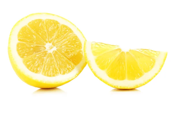 Lédús szelet citromot elszigetelt fehér — Stock Fotó