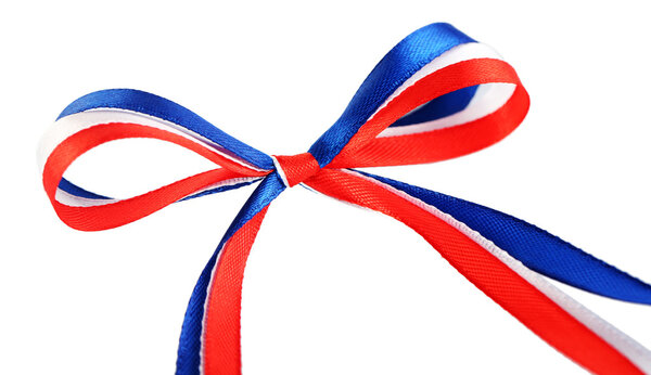 яркие шелковые ленты, изолированные на белом
