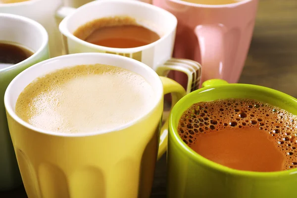 Beaucoup de tasses de café, gros plan — Photo