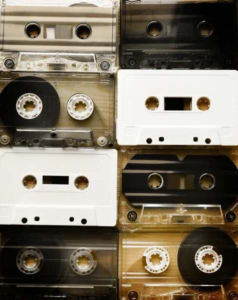 Set van audiocassettes — Stockfoto