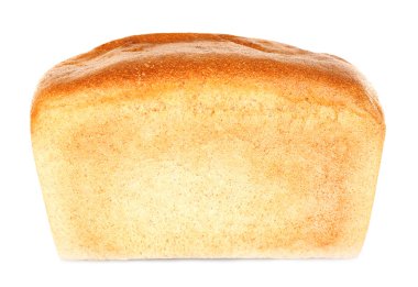 Taze ekmek üzerinde beyaz izole