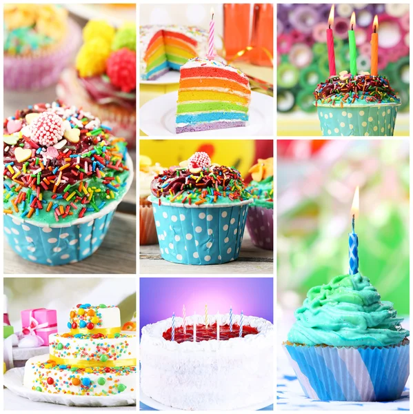 Happy birthday collage — Stock Photo, Image