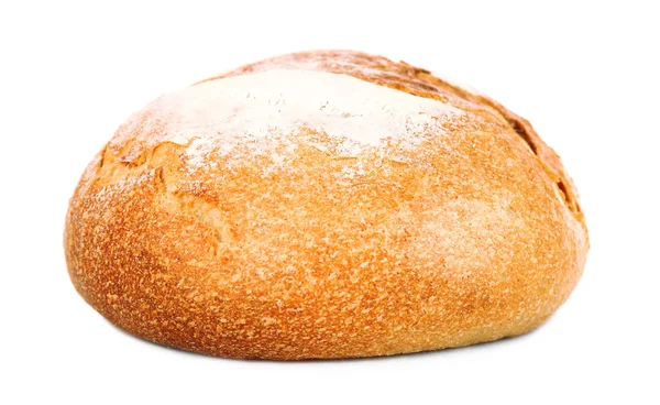 Laib frisches Brot isoliert auf weiß — Stockfoto