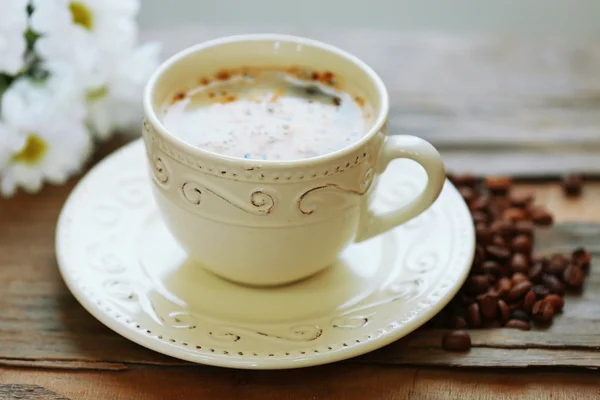 Cup of coffee on table close-up — Stock Photo, Image