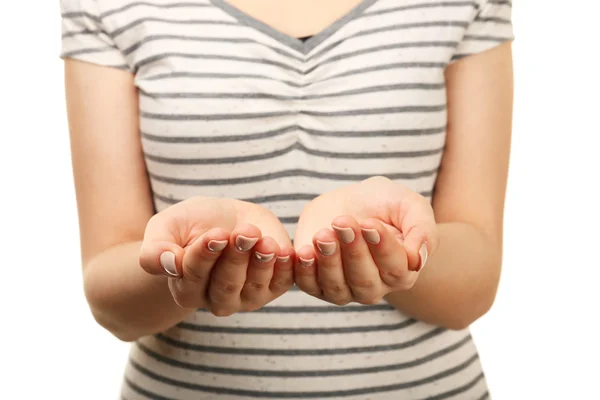 Gesto de las manos femeninas, primer plano — Foto de Stock