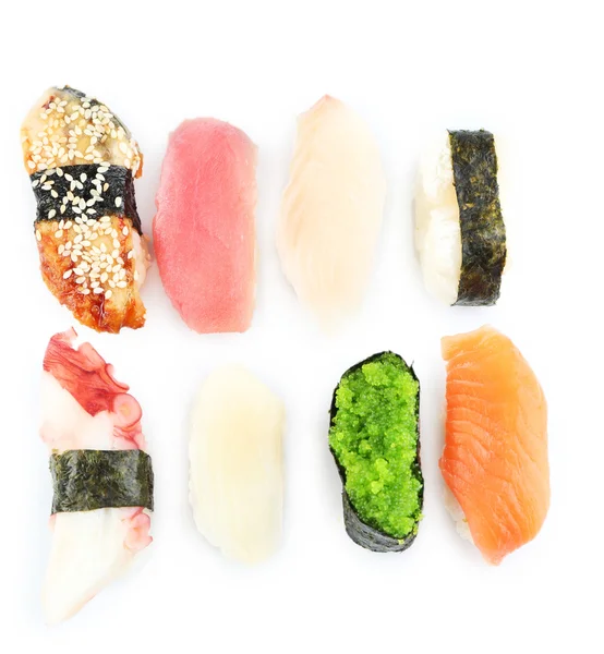 Sushi-Set isoliert auf weiß — Stockfoto
