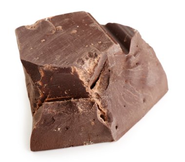 Beyaz izole siyah çikolata