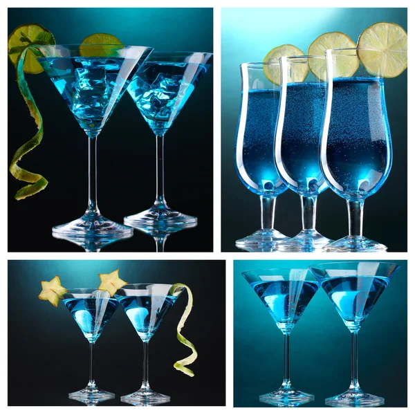 Collage de diferentes cócteles —  Fotos de Stock
