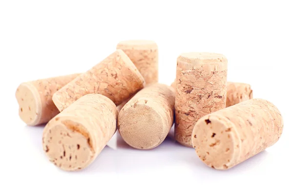 와인 corks 흰색 절연 — 스톡 사진
