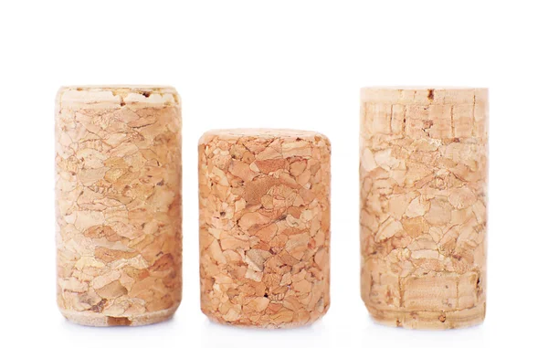 Wine corks isolated on white — Stock Photo, Image