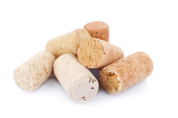 Wine corks isolated on white — Stock Photo, Image