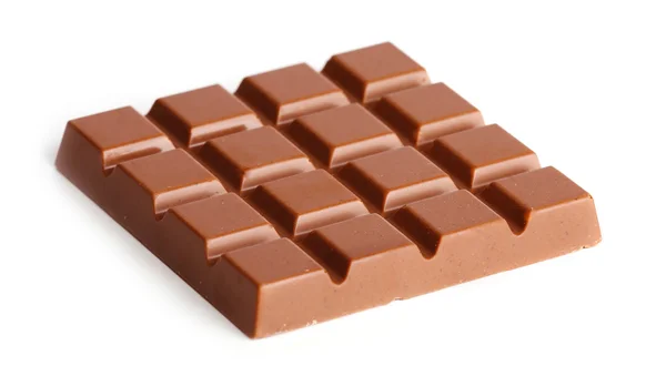 Melk chocolade bar geïsoleerd op wit — Stockfoto