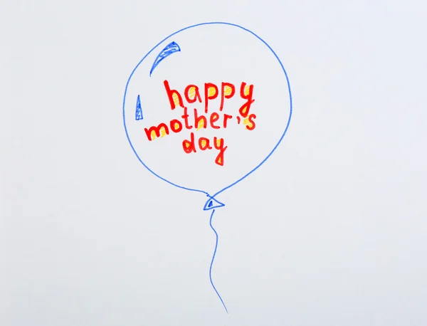Happy Mothers Day bericht geschreven op papier close-up — Stockfoto