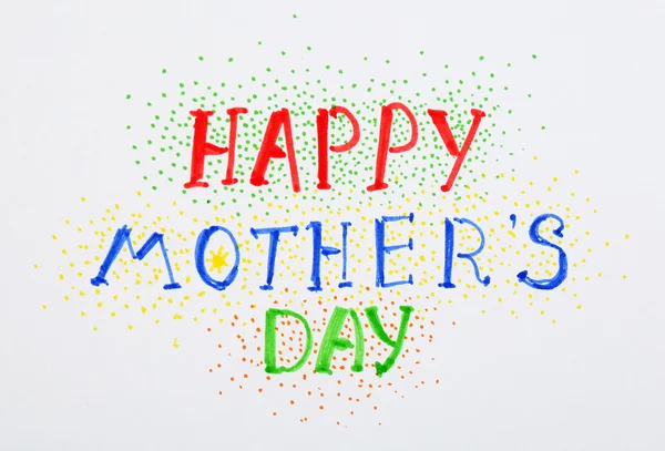 Happy Mothers Day message written on paper close up — Stock Photo, Image