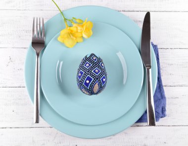 Paskalya tablo Easter egg ayarıyla yakın çekim