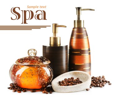 beyaz izole Banyo Seti