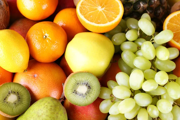 Sortimento de frutos exóticos close-up — Fotografia de Stock