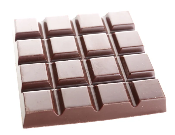 Barra de chocolate negro aislada en blanco — Foto de Stock