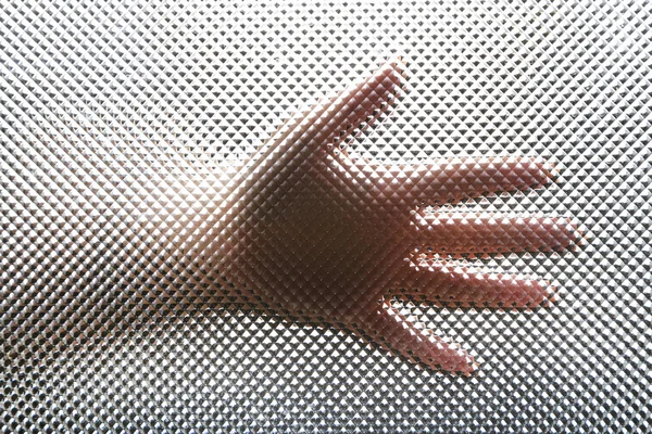 Silhueta de mão, close-up — Fotografia de Stock