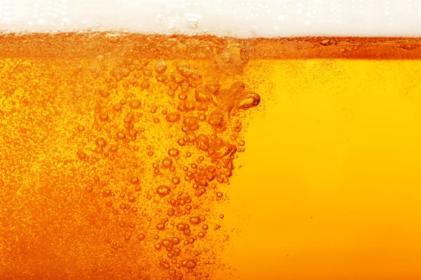 Beer bubbles, macro view — Stock Photo, Image