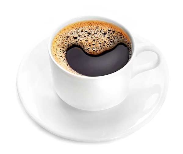 Kopje koffie geïsoleerd op wit — Stockfoto